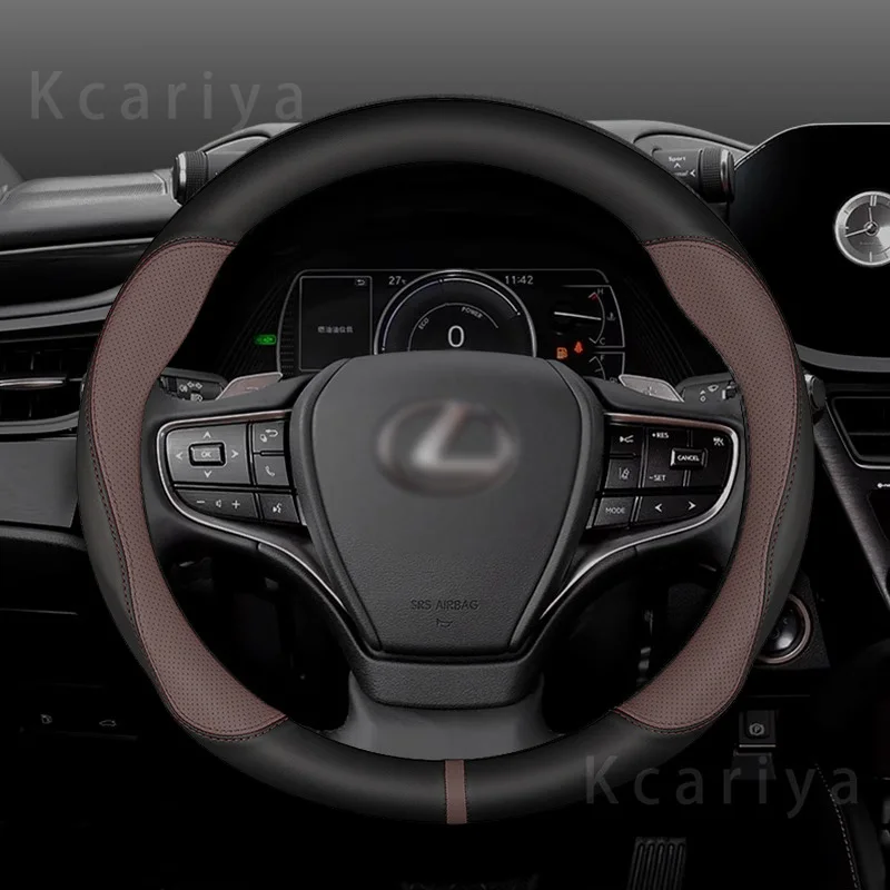 

PU Leather Car Steering Wheel Cover, Auto Accessories, Suede, 30cm, Lexus RX300, RX350, RX450, RX500, F Sport, 2016, 2020, 2023