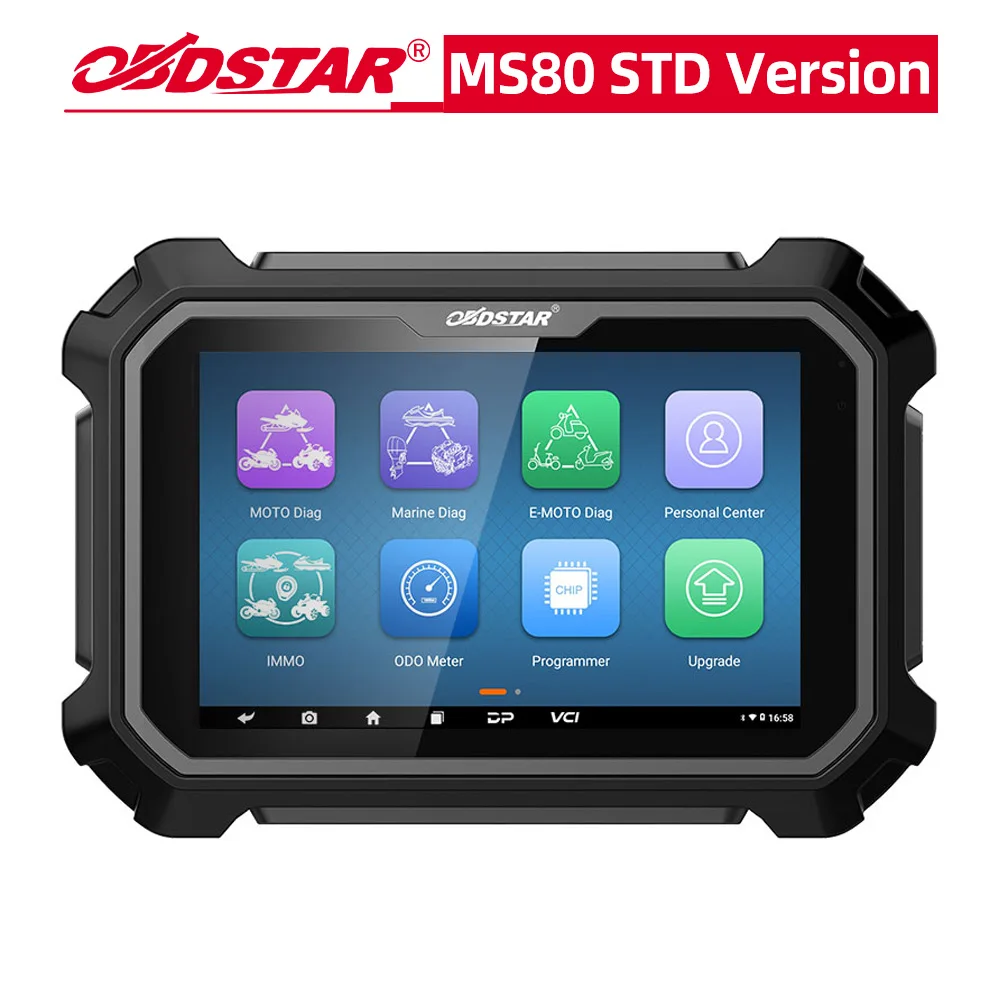 

OBDSTAR MS80 STD Version Motorcycle Scanner Tool Support Diagnose/ Key Programming/ Odometer Recalibration/ ECU Programming