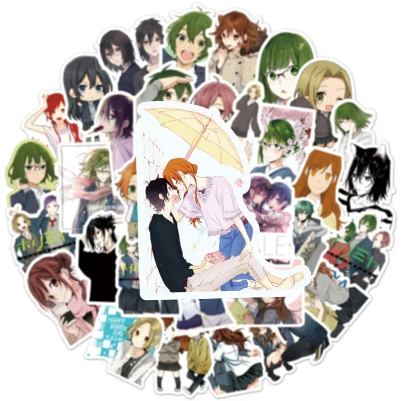 10/25/50pcs Horimiya Anime Sticker Kawaii Cartoon Stickers PVC Waterpoof Decal