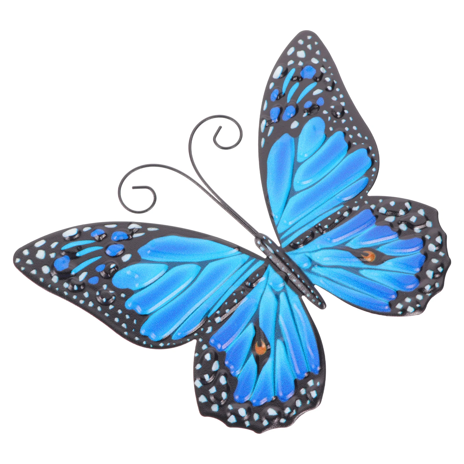 Butterfly Wall Hanging Butterflies Decor Butterfly-shaped Pendant Signage Decorative Iron Blue Garden Decoration Baby