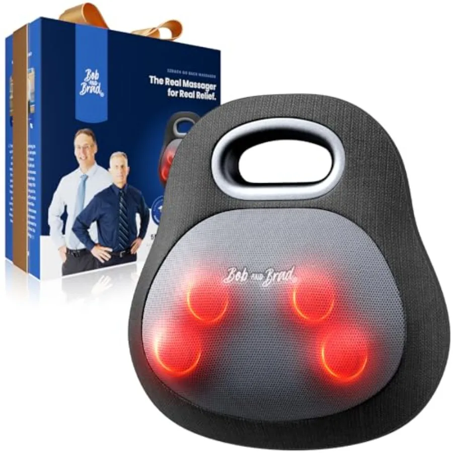 

Cordless Back and Neck Massager with Heat, FSA Eligible HSA 4D Shiatsu Massage Pillow for Pain Relief Deep Tissue, 6H Battery,