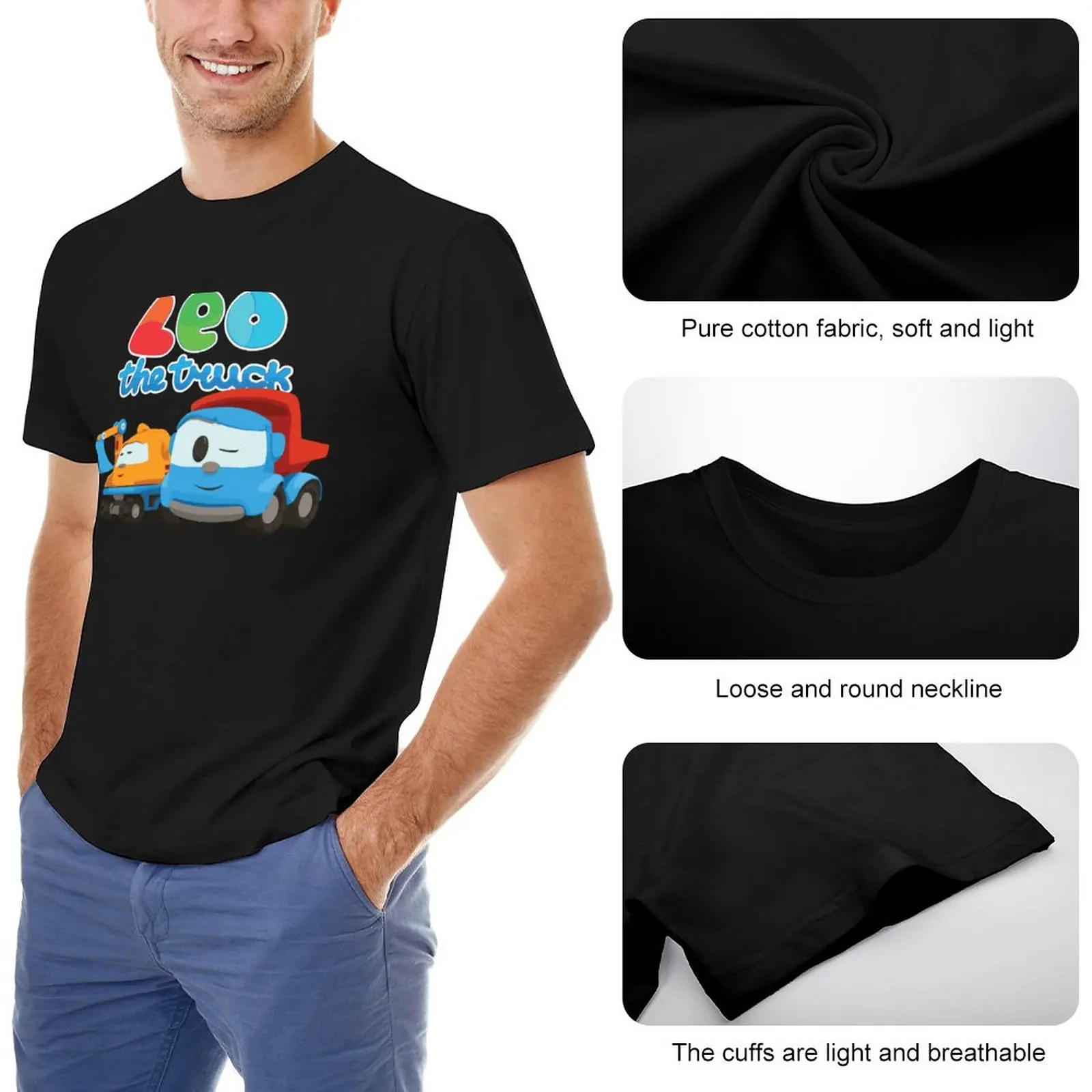 LEO the truck and friend SCOOP the excavator T-Shirt funny t shirt vintage t shirt t shirts for men graphic