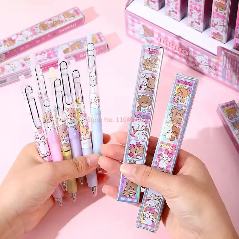 

Новинка, 36 шт., канцелярские принадлежности Sanrio Mikko, глухая коробка, гелевая ручка, мультяшная нейтральная ручка Mikko, быстросохнущая ручка для подписи для детей, призы