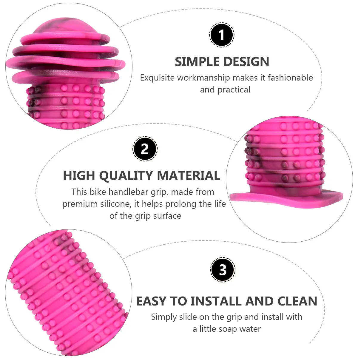 2Pcs Bike Handlebar Covers Premium Silicone Grip Anti-Skid Scooter Balance Folding Bike Accessories Scooter Handle Grips