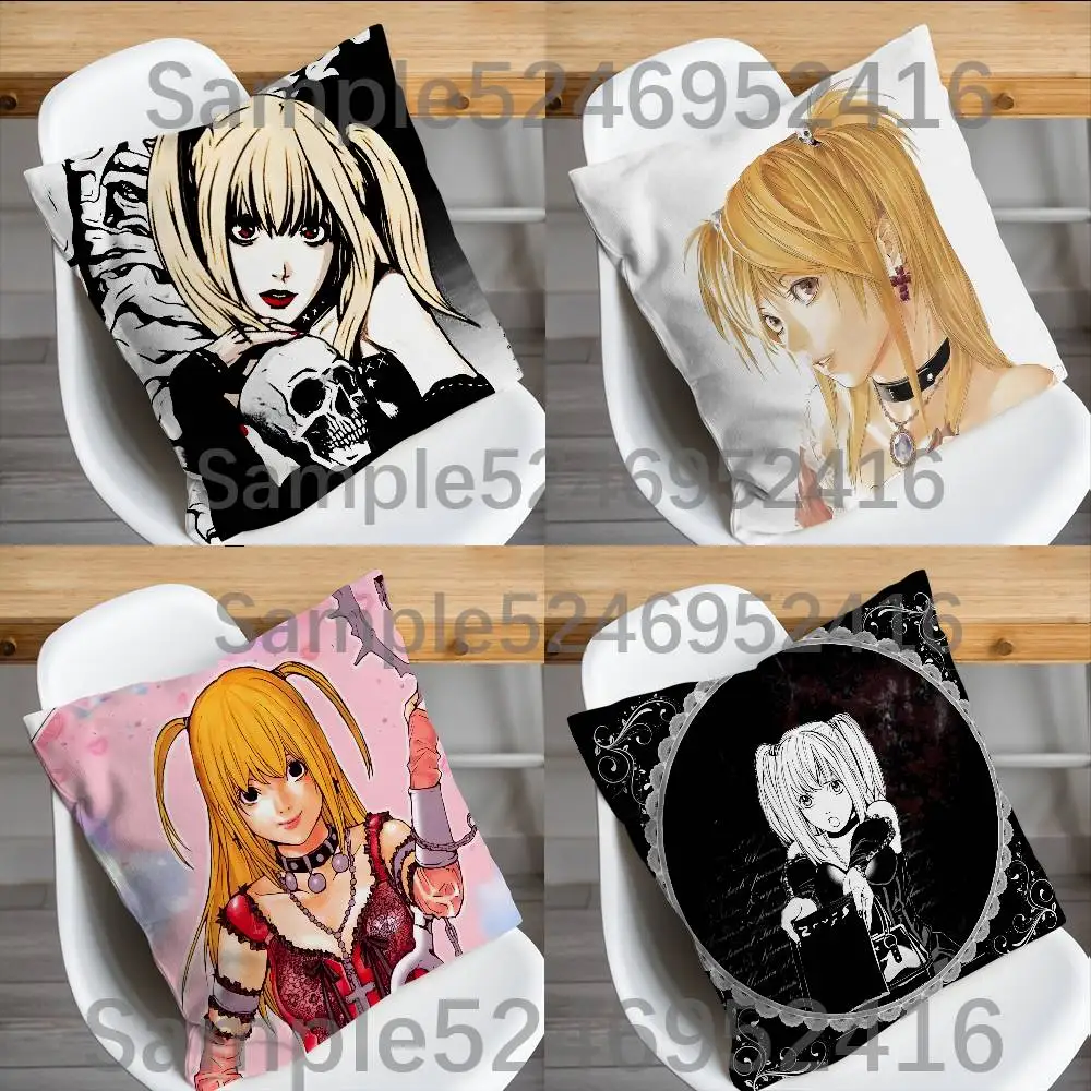 M-Misa Anime D-Death Note  Pillow Case Short Plush Sofa Decorative Gift Home Double-sided Printing Cushio