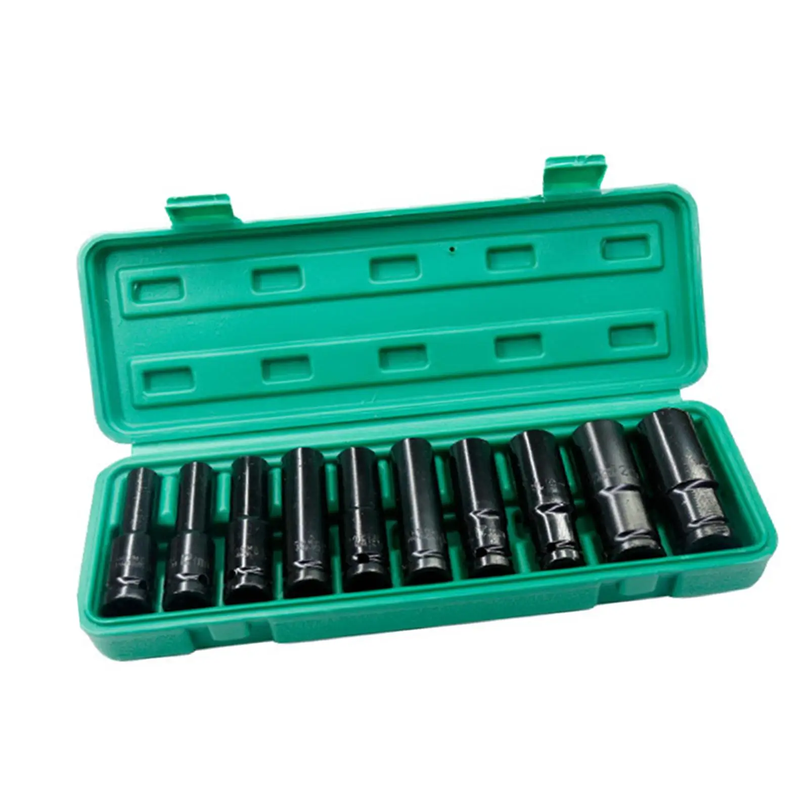 10 Pieces Socket Set 1/2inch ,with Cage, Repairing Impact Removal Tools 10-24mm ,Fit for Pneumatic Wrench, Ratchet Wrench