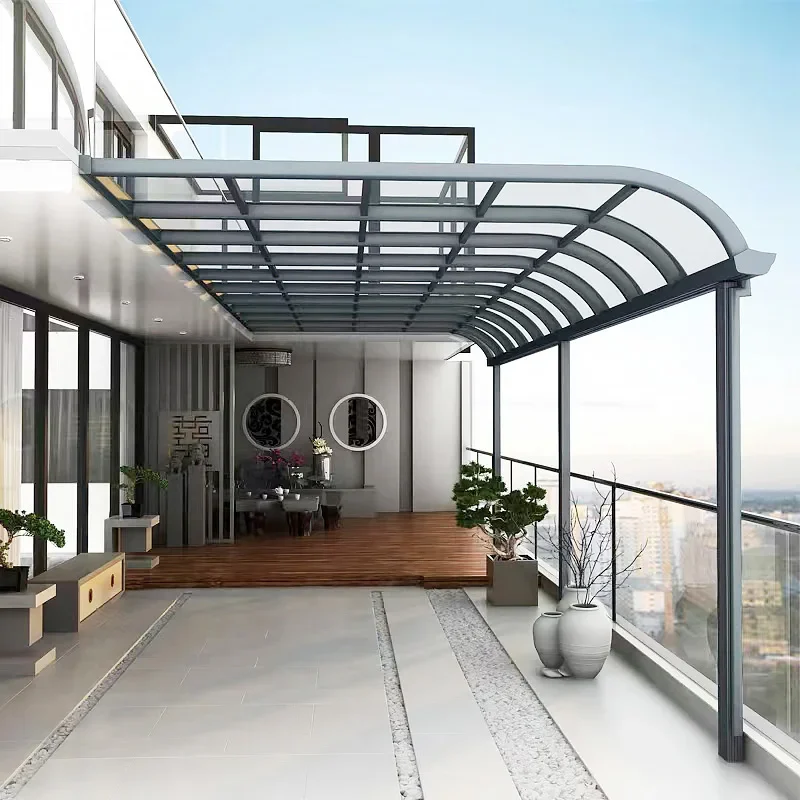 Pavilion Houses Decoration Waterproof Shadow Patio Yard & Garden Pergola Gazebos Carport Canopy Garden Buildings Awning Sunroom