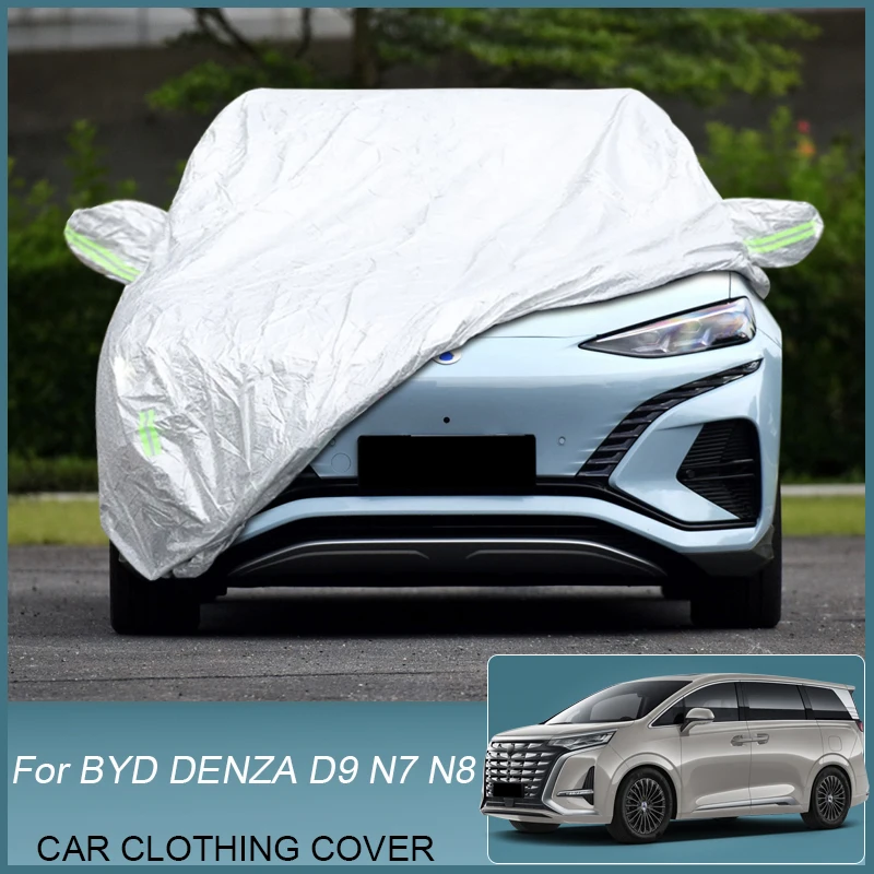 

Car Cover Rain Frost Snow Sunshade For BYD DENZA D9 N7 N8 2023 2024 2025 Dust Waterproof Anti-UV Protect Cover Auto Accessories