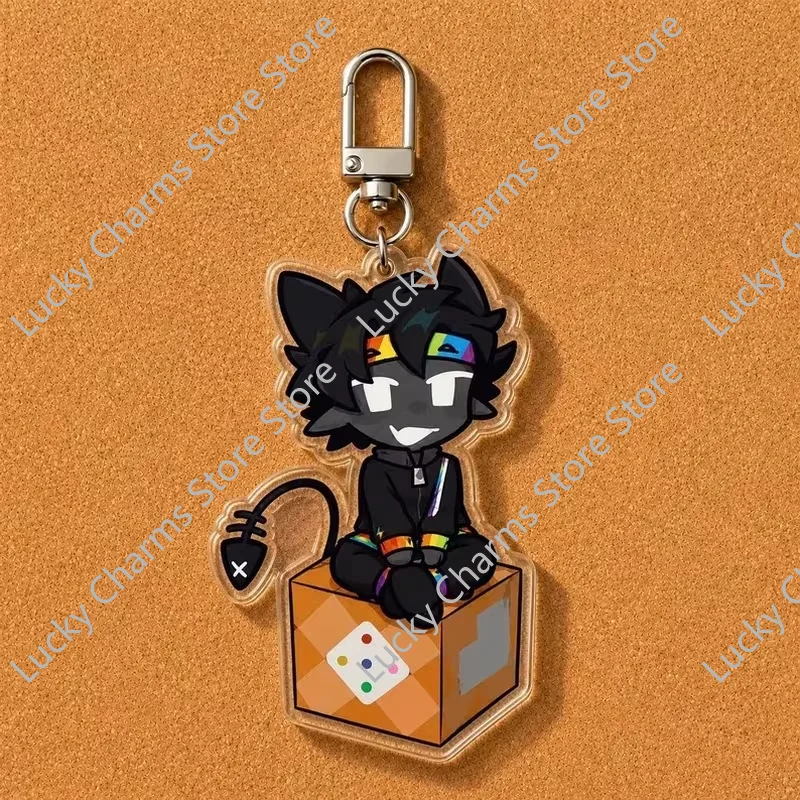 Fantasy Winged Explorer Cartoon Acrylic Keychain, Chibi Anime Figure Bag Pendant, Backpack Decor Collectible Gift For Young Peop