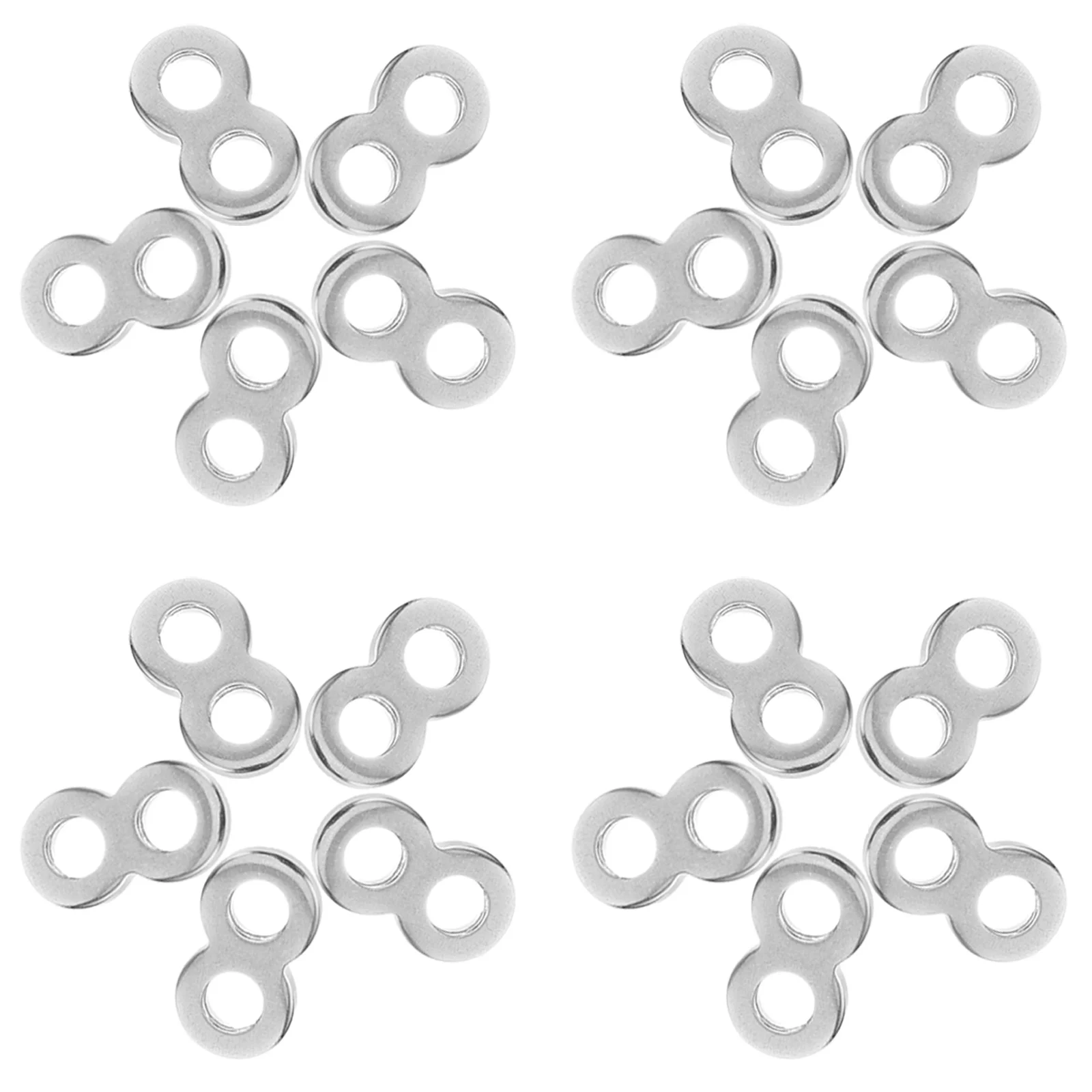 

20 Pcs Buckle Connector Stainless Steel Fastener Desktop Fasteners Number Metal Tabletop