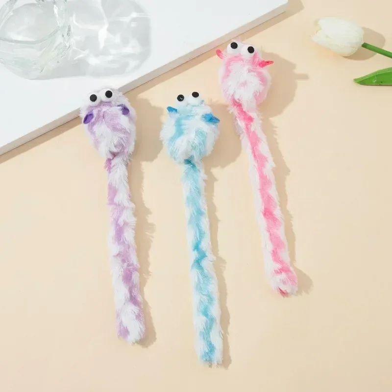 Cat Toys Funny Cat Stick Bouncy Rod Bell Bait Pet Toy Plush Longtail Mouse Stripe Funny Cat Stick Pet Supplies Kitten Accessory