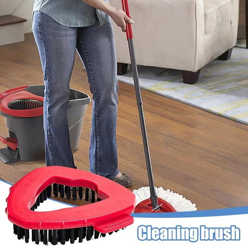 Rotating Mop Scrub Brush Head Triangle Replacement Brush Rotating Mop Head Household Housework Floor Scrubber for 1 Tank System