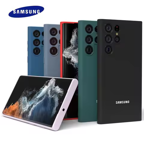 For Samsung Galaxy S24Ultra S24Plus S24 S23 S22 S21 S20 Ultra Plus Case S23FE S21FE S20FE Liquid Silicone Phone Back Cover