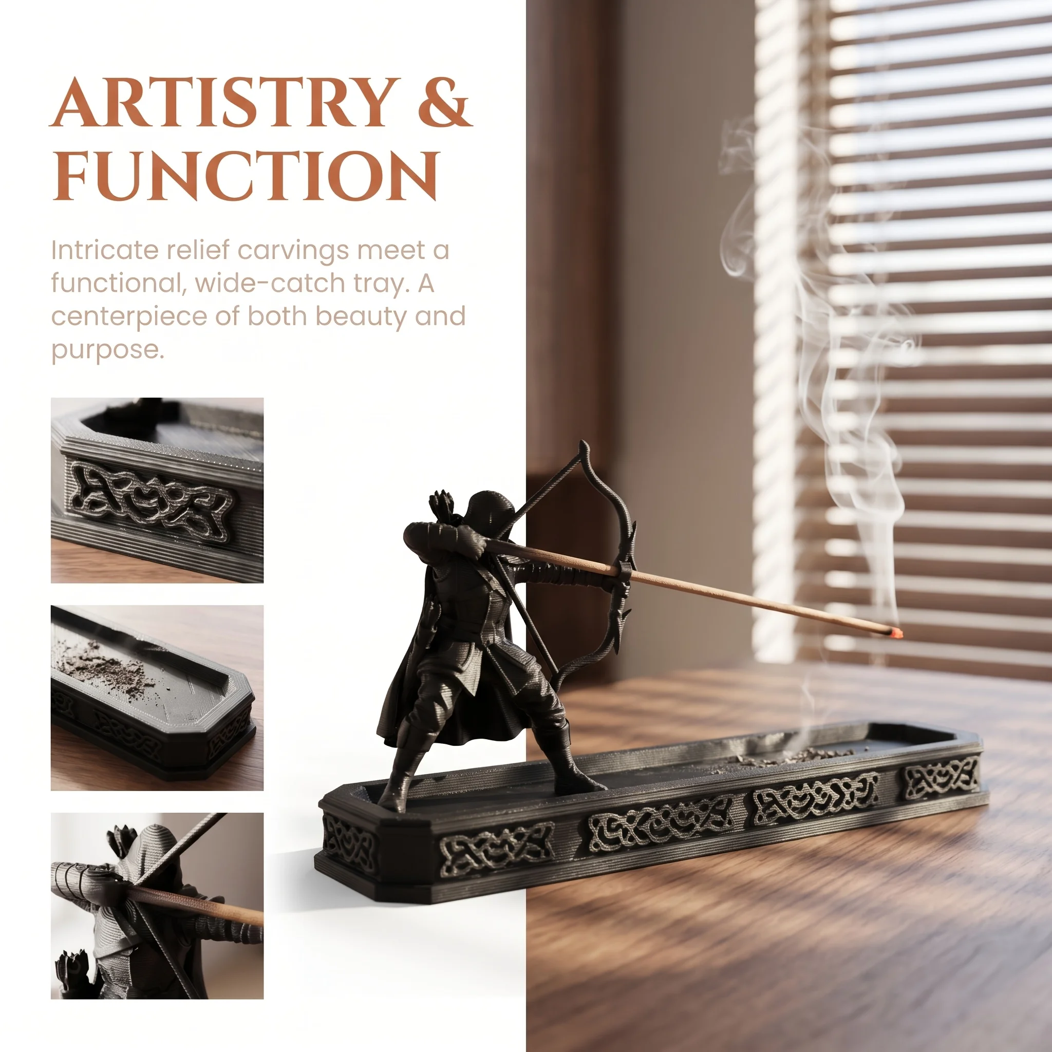 Retro Medieval Archer Incense  - Incense Stick Holder ulasan dan harga