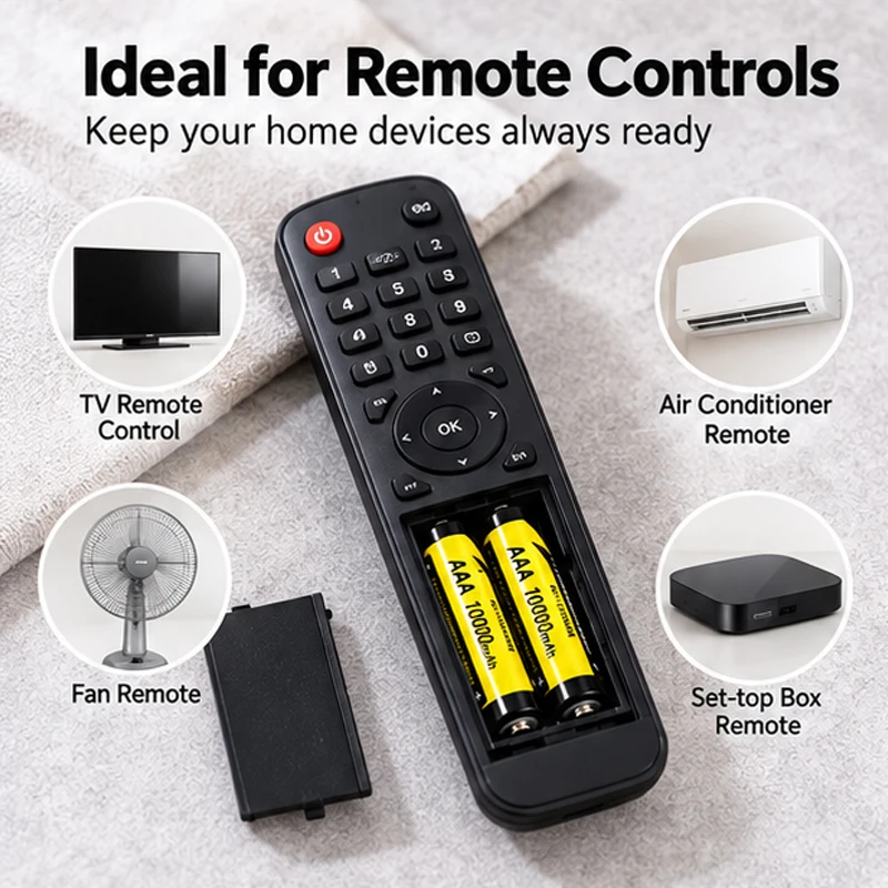 LiitoKala Ni-10 AAA Rechargeable Battery 1.2V 1000mAh Ni-MH for Wireless Mouse Keyboard Doorbell Key Fob TV Remote Clock Toys