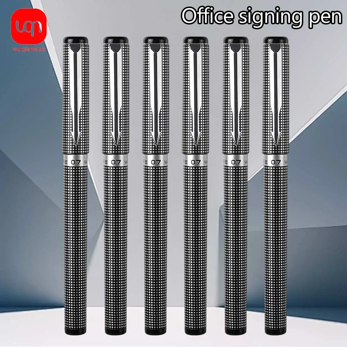 

WQN Polka Dot Gel Pen 0.7MM Black Ink Smooth Writing School Office Stationery 3/6/12 Pcs Set
