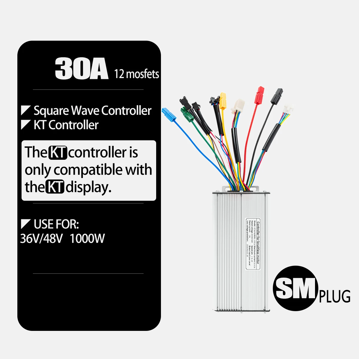 

Контроллер электрического велосипеда KT 30A KT-LCD3 Панель дисплея 36V48V 1000W для аксессуаров для электронного велосипеда электровелосип