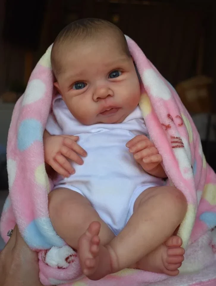 20inch Already Painted Reborn Baby Doll Miley Same As Picture Lifelike Soft Touch 3D Skin Painted Hair Visible Veins