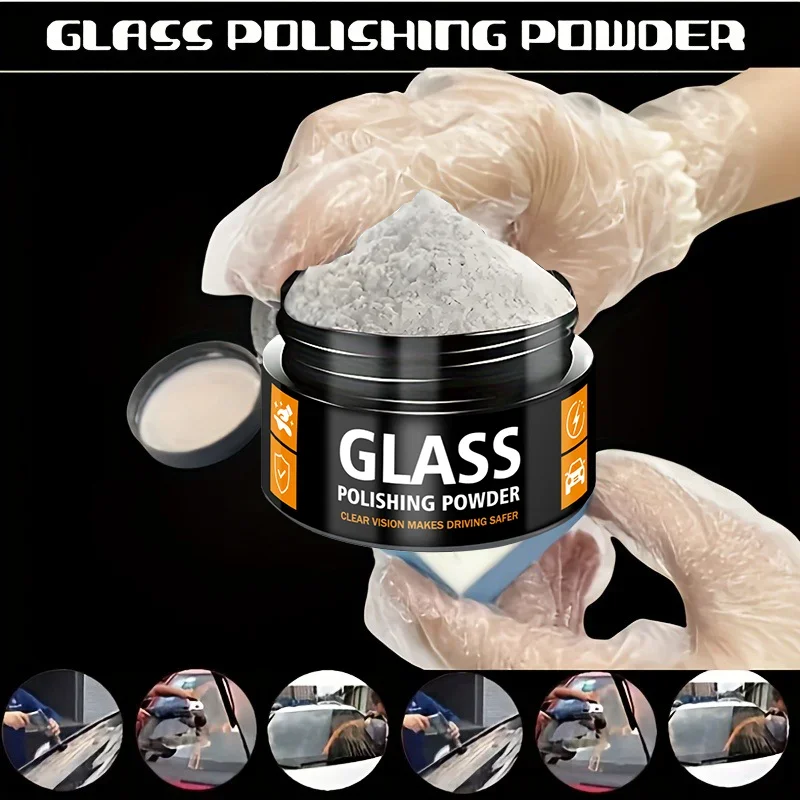 Car Glass Chrome Repair Polish - Scratch-Free Powder All Vehicles PVC Base Easy Application