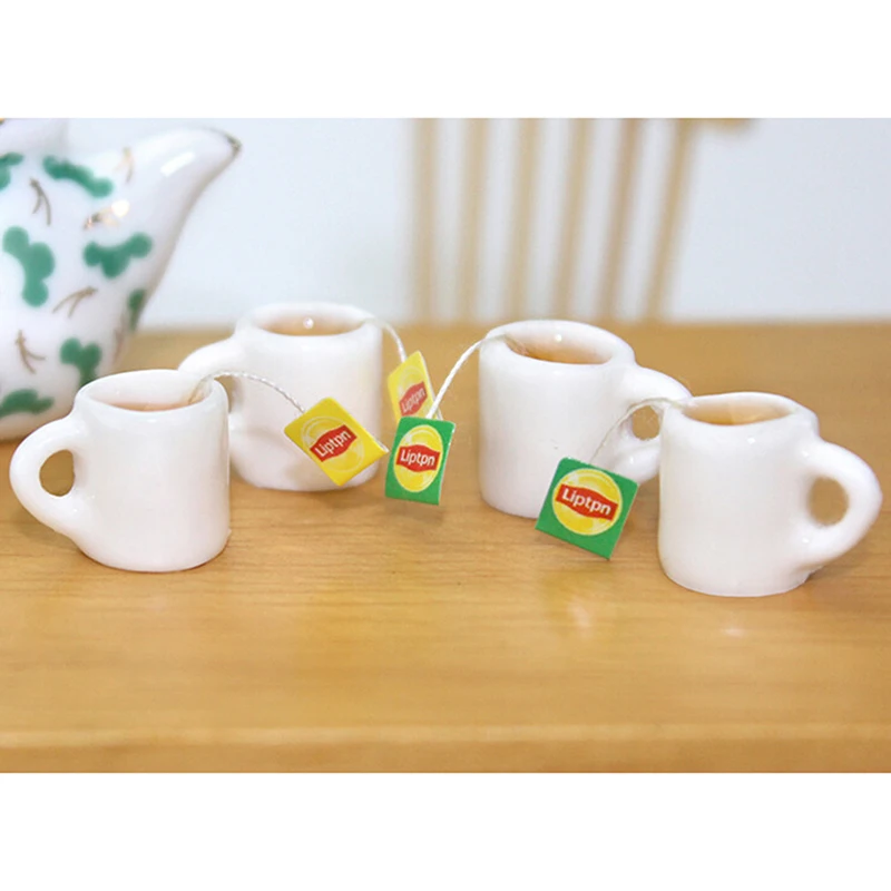 Mini taza de té de resina para casa de muñecas, accesorios para casa de muñecas en miniatura, juguete, 1 ud.