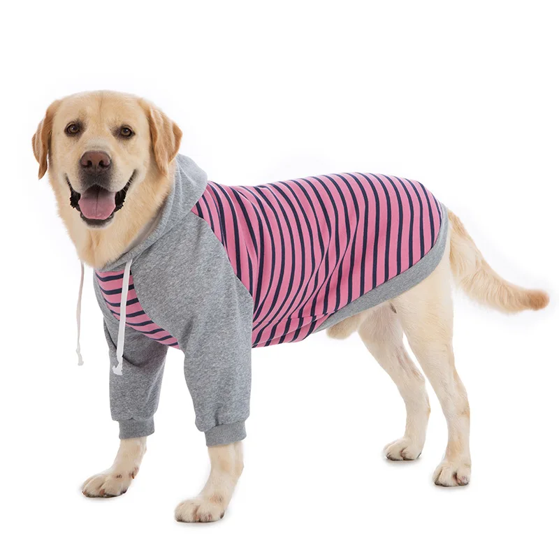 

E-commerce Dropshipping Large Clothes Autumn Winter Golden Retriever Fat Dog Doberman Alaskan Malamute Pet Striped Two-legge