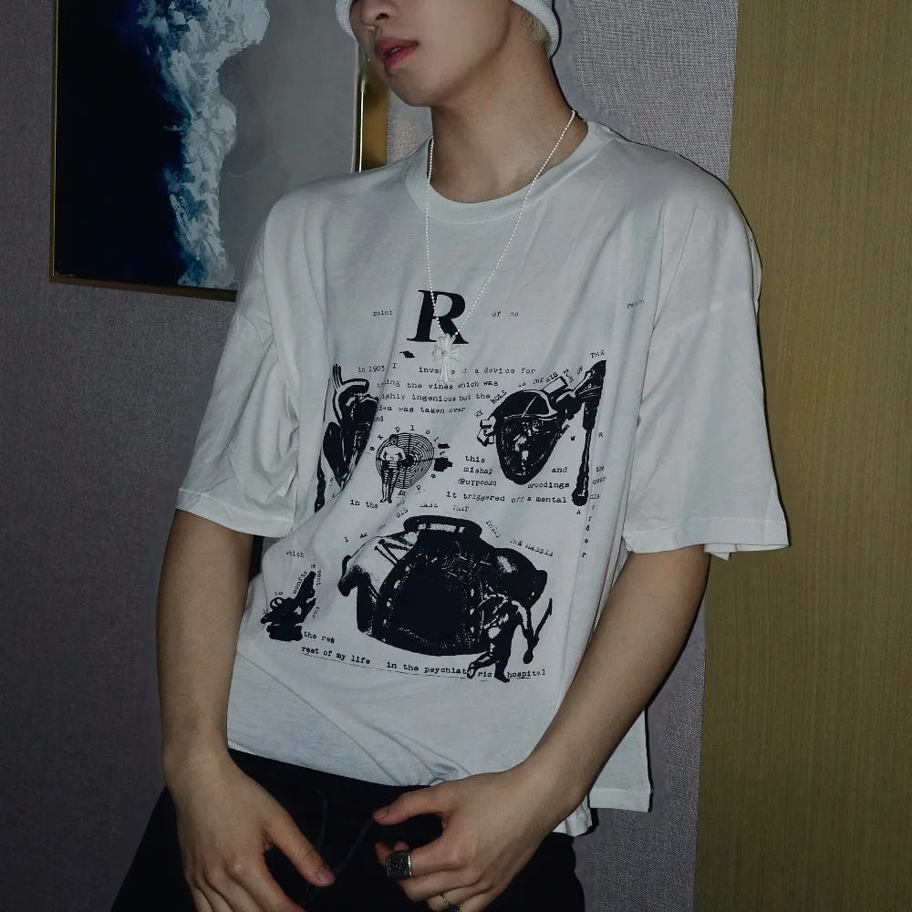 ER/D 25SS Character Wash Printed Shoulder Crew Neck Short Sleeve Tee