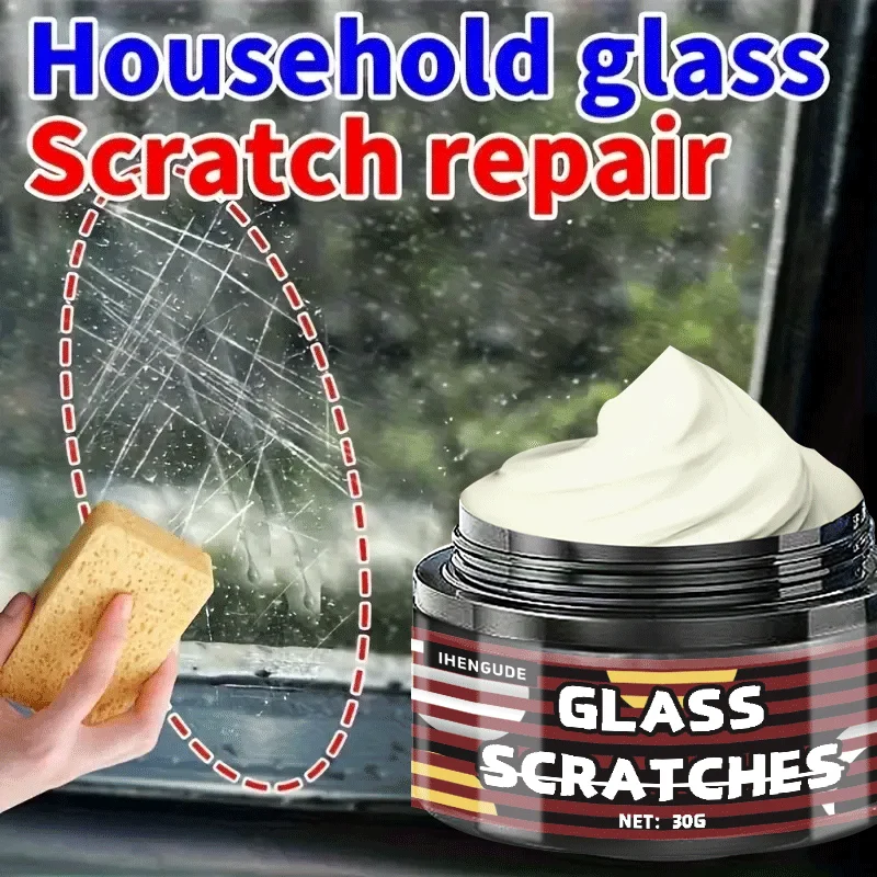 Glass Scratch Repair Paste - Universal For Repairing Scratches On Car Windows, Bathroom Glass, Glasses, Lenses
