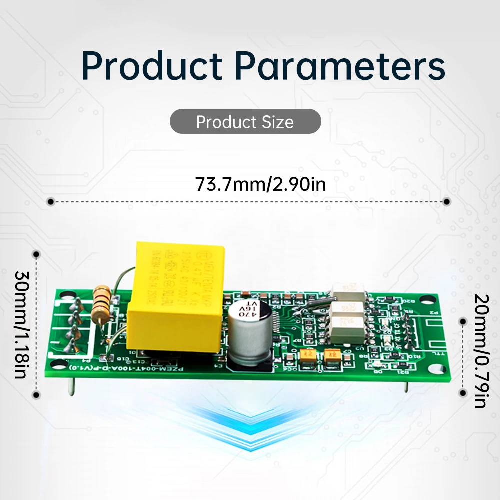 PZEM-004T 100A AC 80-260V Digital Voltmeter Ammeter Wattmeter Multifunctional Test Pulse Communication TTL Serial Module