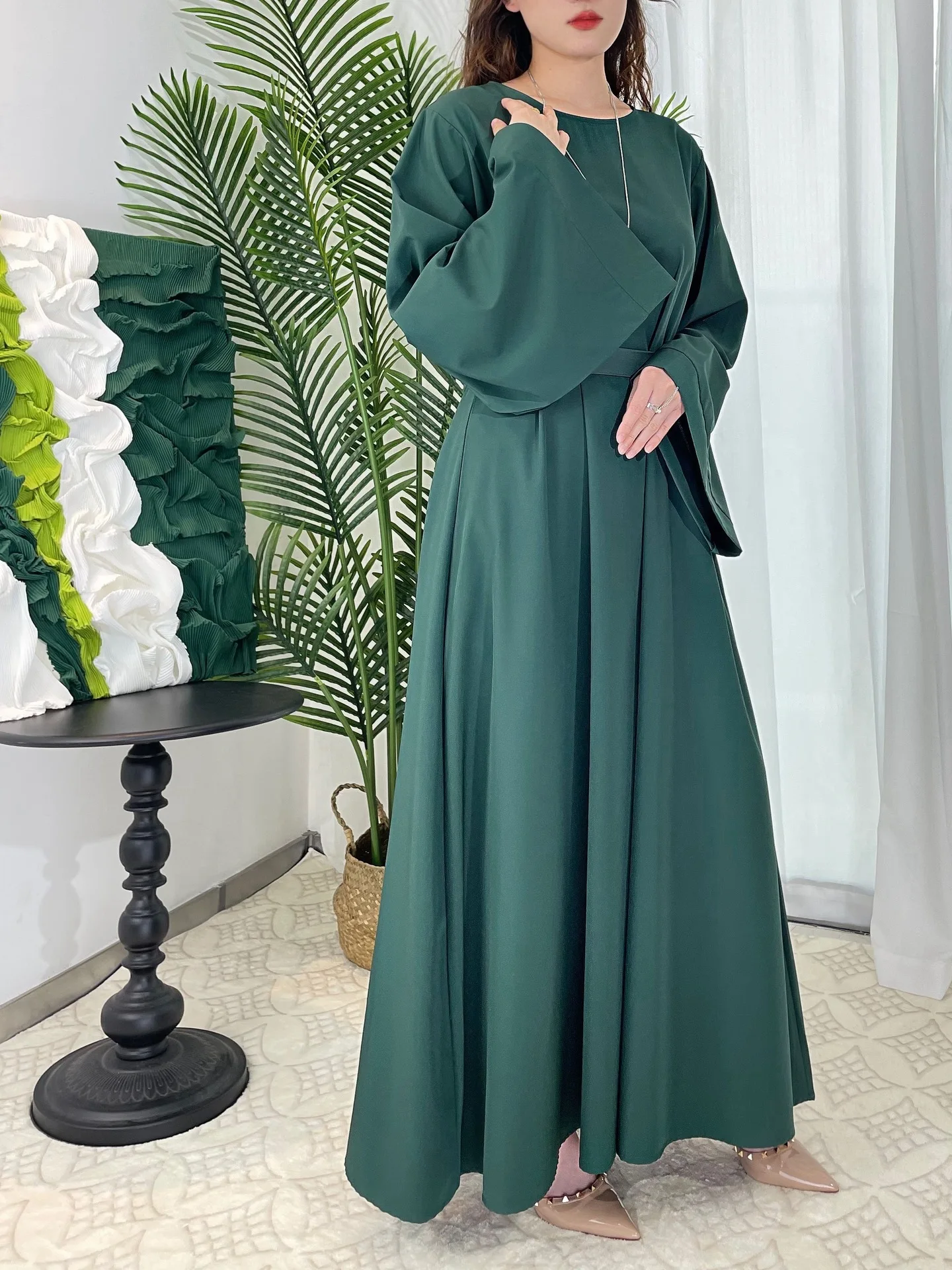 2025 ome nova chegada de alta qualidade médio oriente dubai turquia multi-cor plus size feminino básico vestido casual muçulmano