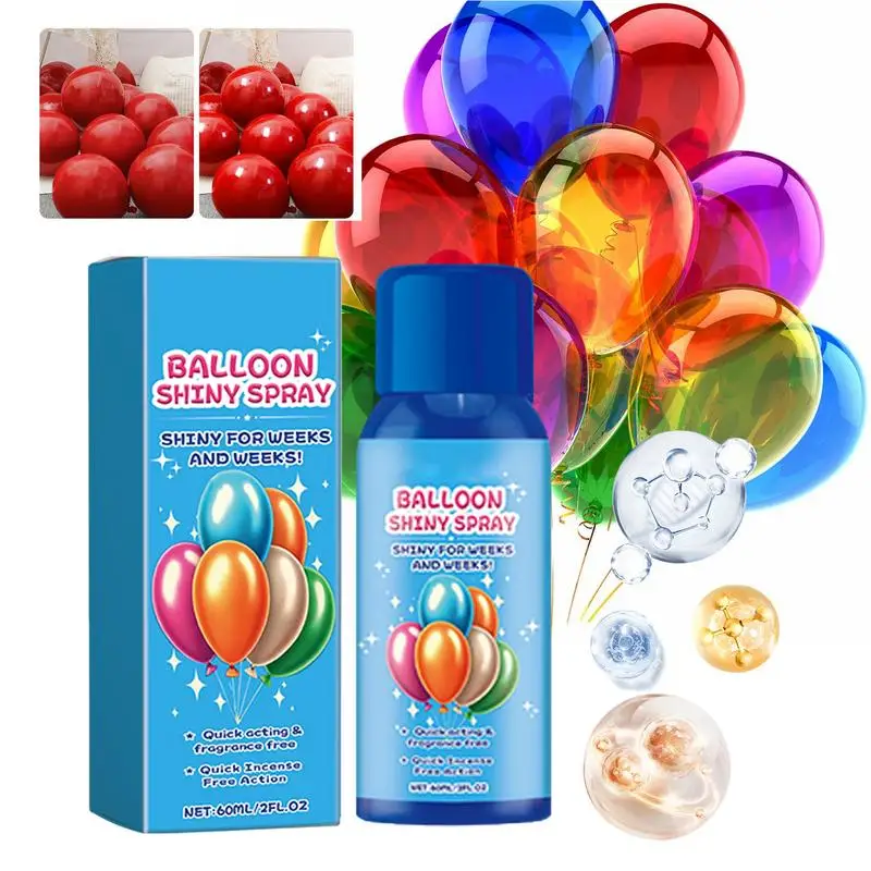 60g Balloon Shine Spray Anti Fading Anti Oxidation Balloon Polishing Gloss Enhance Spray Birthday Festival Decoration Accessory