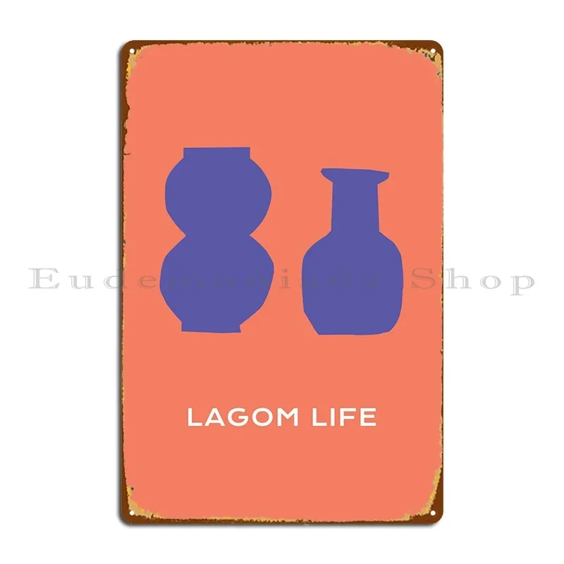 Lagom Life Vintage Pot Metal Sign Wall Mural Pub Kitchen Customize Custom Tin Sign Poster