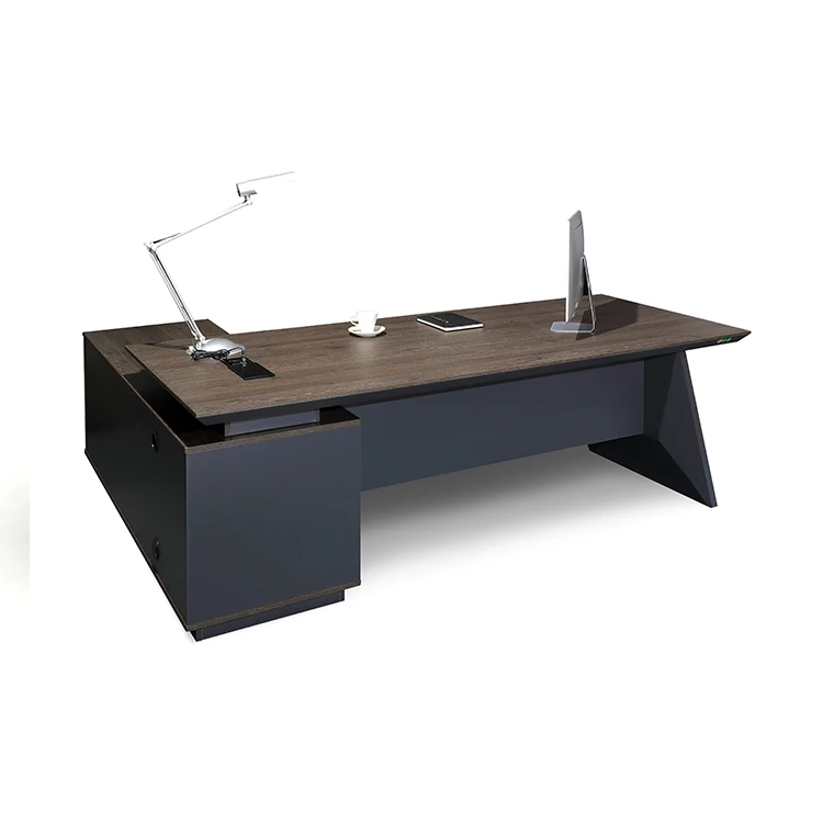 Luxury  CEO Office Desk Modern Luxury Executive Office Desk Office Table with Side Table and Cabinet