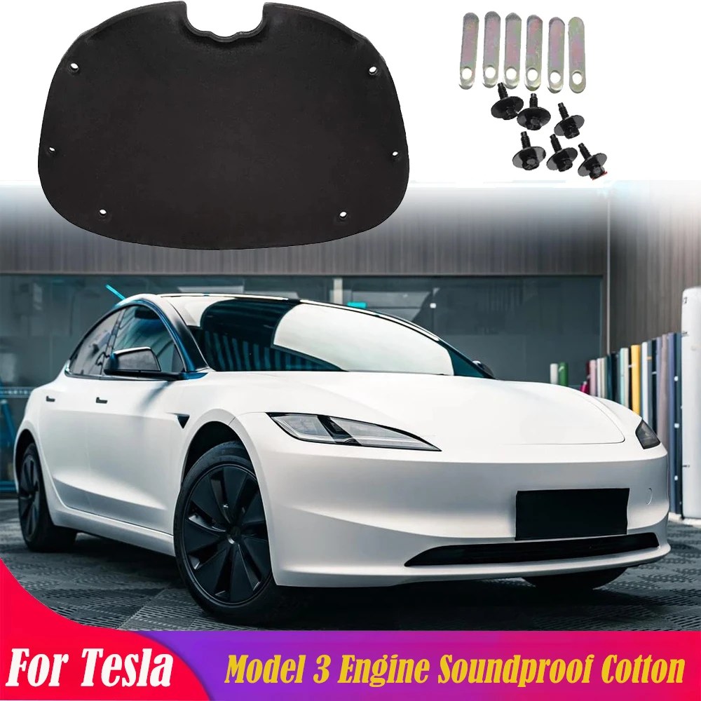 

Front Hood Engine Soundproof Cotton For Tesla Model 3 Heat Insulation Pad Cover Mat Anti-Shock Plate Car Modification Kits