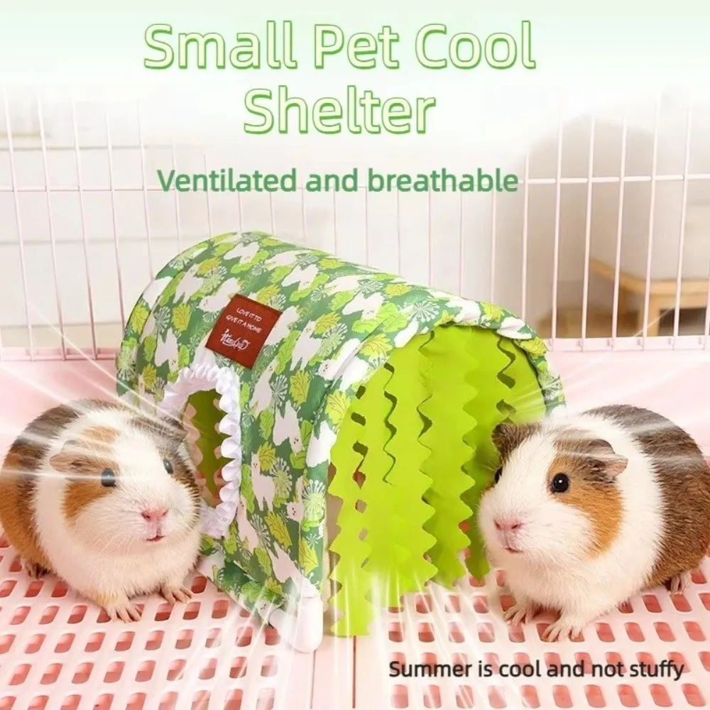 Cute Summer Hamster Shelter Bottomless Tassel Tunnel Ventilated Cool Tunnel Large Small Animal Cage For Rabbit Dutch Pig