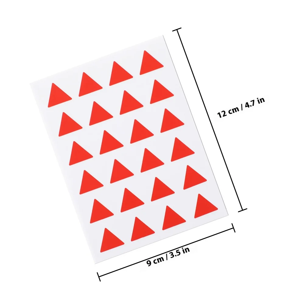 576Pcs Self Adhesive Triangle Classification Stickers Label Marking for Office Home School Use Triangle Stickers