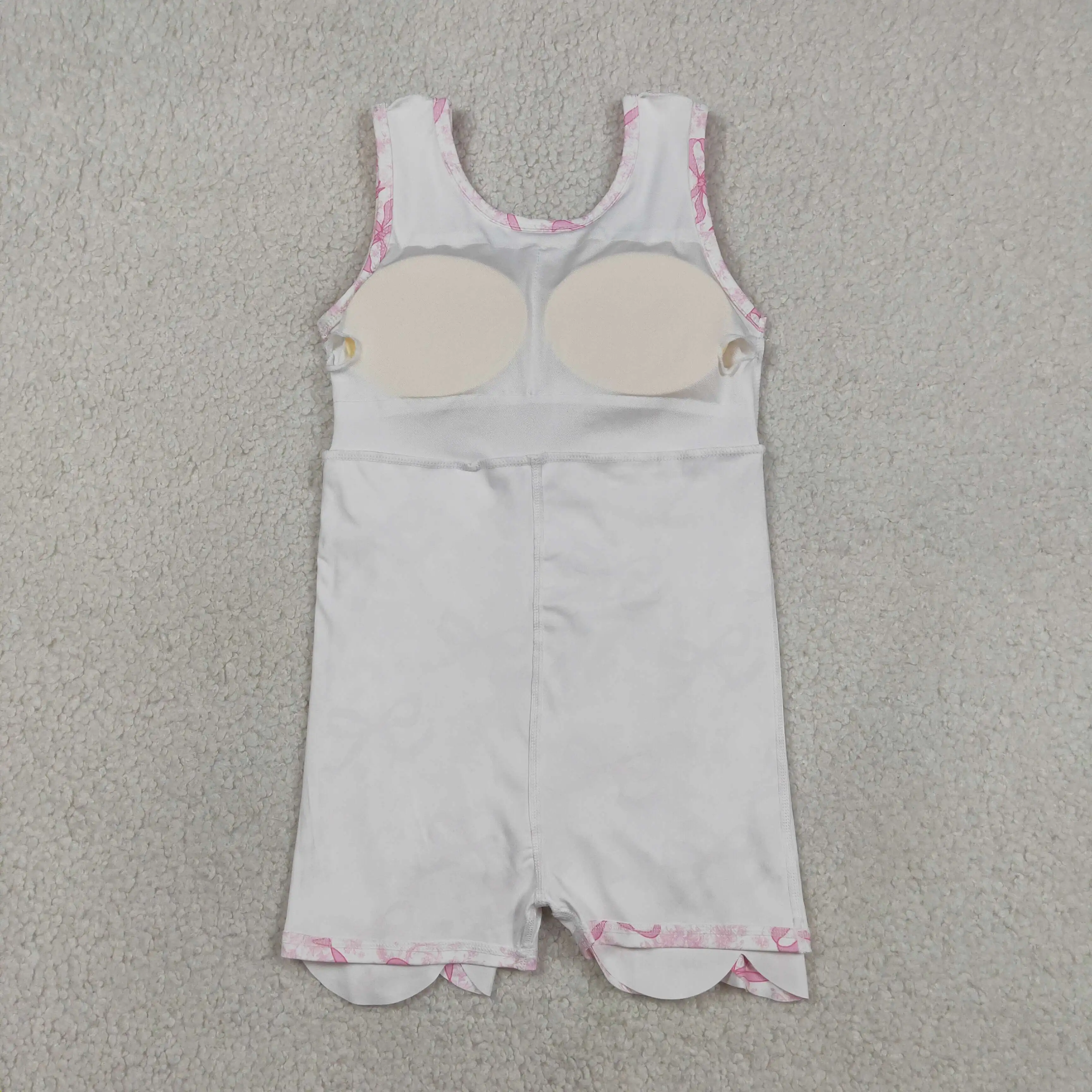 Baby Yoga Clothing - ベビーガール用アクティブピンクの服、幼児キッズ用ノースリーブスカートショーツ、幼児用フリルスコート、ヨガ用ボウ付き花柄ドレス服の卸売り