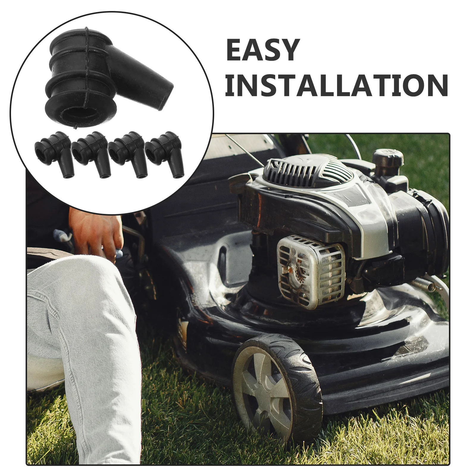

5Pcs High Pressure Cap Oil Leak Prevent Spark Plug Cap for Lawn Mower Chainsaw Tractor Replacement Spark Plug Accessory