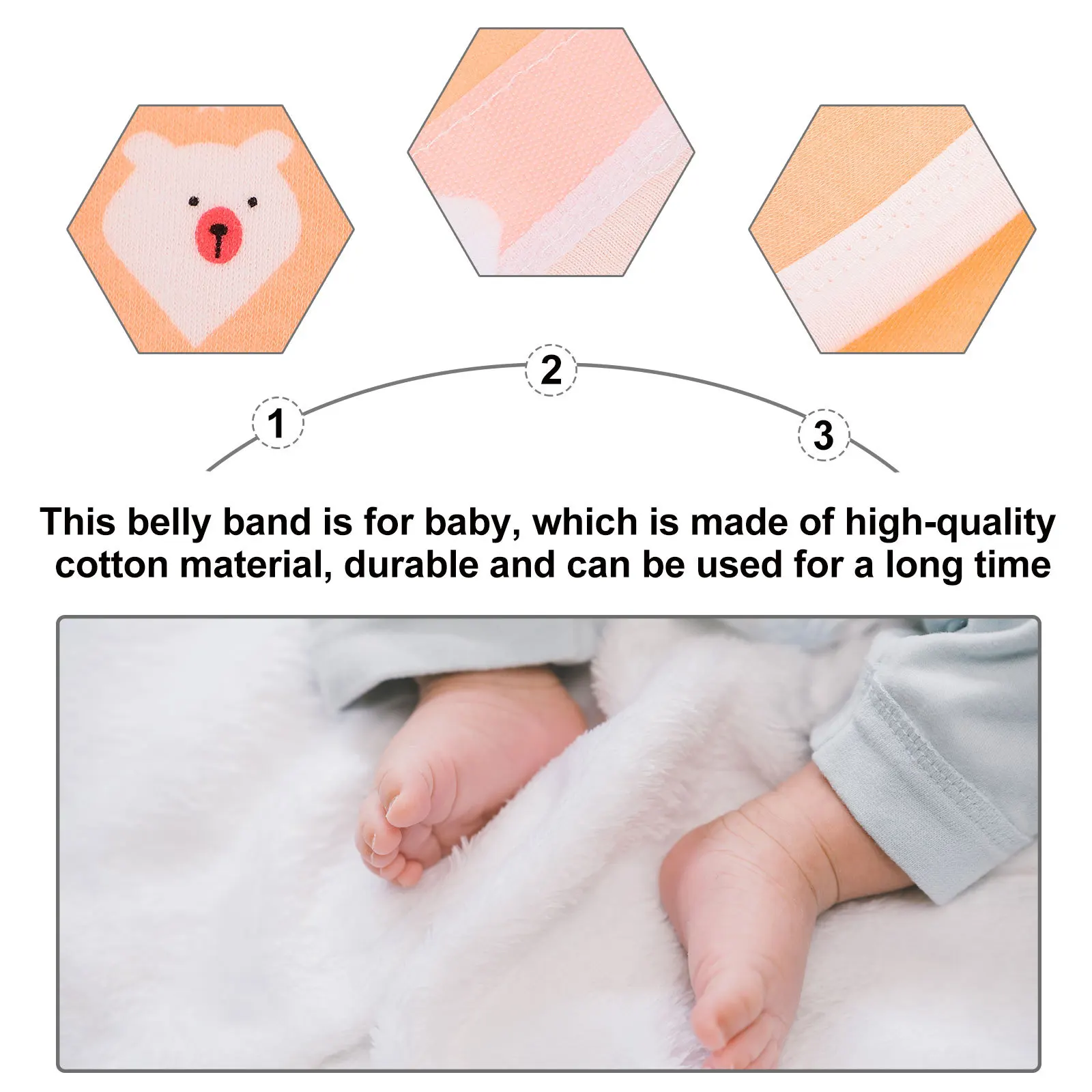 

1Pcs Printed Cotton Belly Band Baby Bellyband Soft Infant Newborn Navel Belt Warm Printed Navel Belt Baby Belly Band
