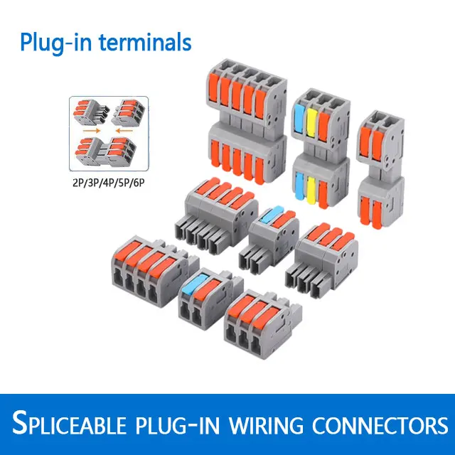 1/5/10Pc NEW Mini Fast Wire Cable Connectors Universal Compact Conductor Spring Splicing Wiring Connector Push-in Terminal Block