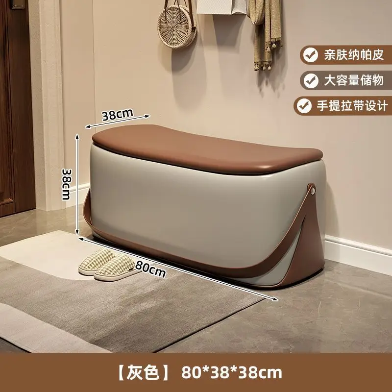 You can sit and wear the shoe cabinet when you enter the door. The integrated entry