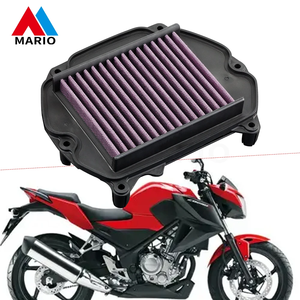 For Honda CB250F 2019 2020 2021 Engin Protect Air Filter Element Cleaner Reuseful High Flow Air Filters