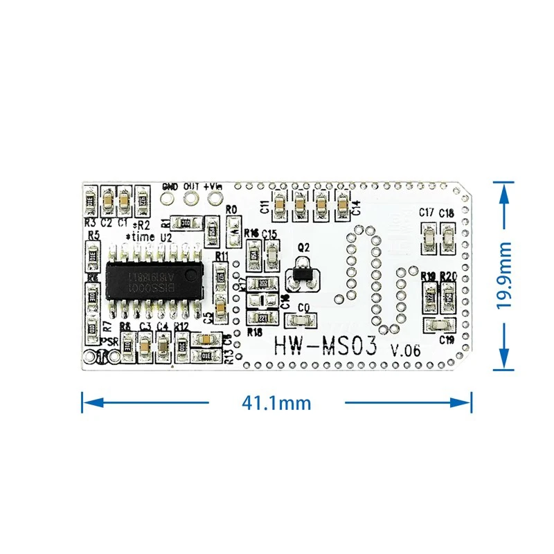 1-100Pcs Microwave Induction Module Microwave Radar Human Body Induction Switch HW-MS03