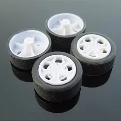 4pcs/lot K537 26MM Diameter Rubber Toy Car Tyres Plastic Wheels DIY Parts