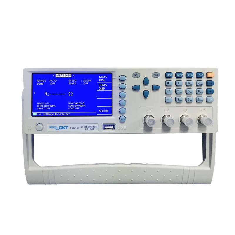 

Chuangkai CKT2516 1μΩ~2MΩ Milli Ohm Meter DC Resistance Teter with LCD TFT Display