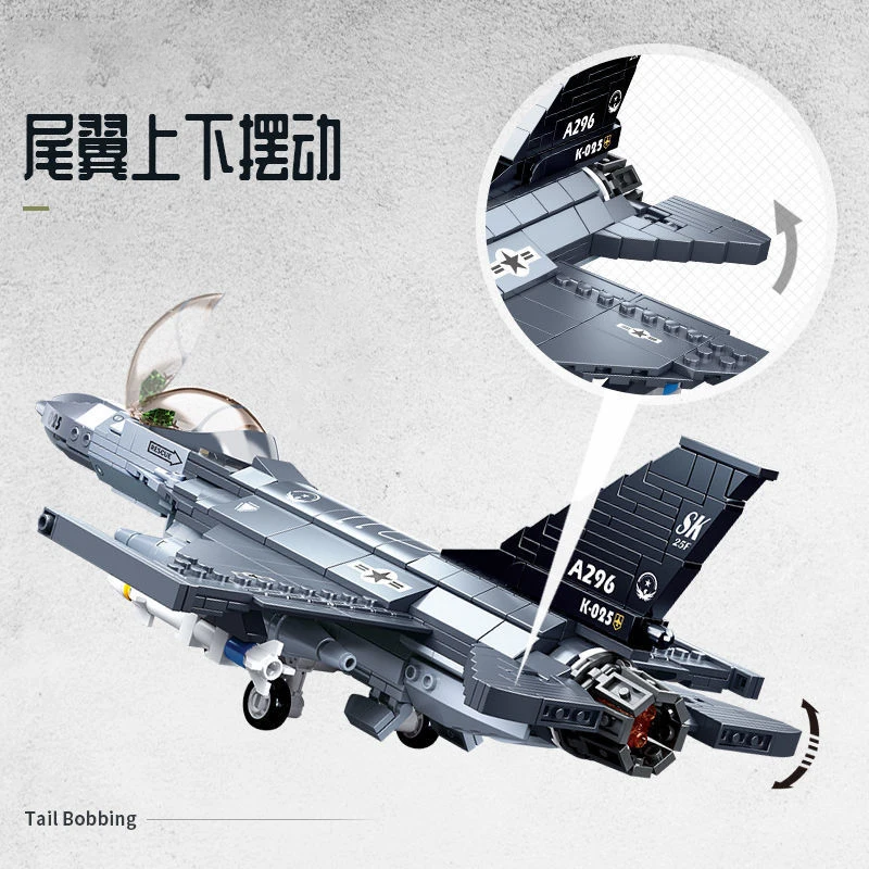 Military Plane Model Bricks Toys US F-16 Hayabusa Fighter Jet Building Blocks Carrier Fighter Compatible With LEGO