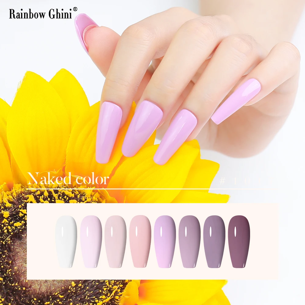 RG 8ML TPO HEMA Free Nude Solid Color Nagellack ​ ​   Cremefarbenes Finish Everyday Lila ​   Gel Polish Semipermanent Pastel Pink Gel