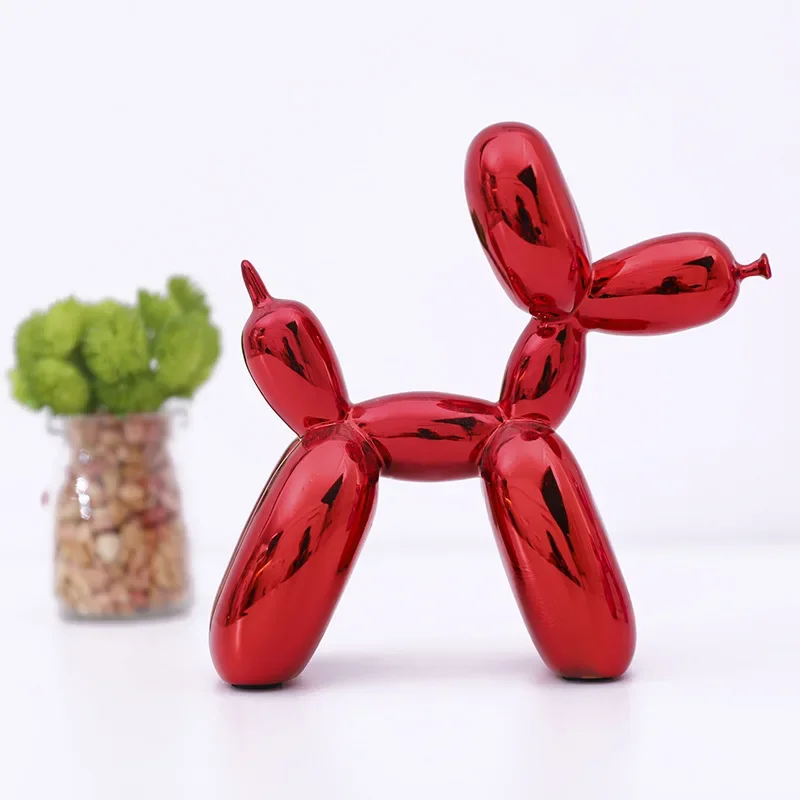 Large size 47cm Creative Chrome Resin Balloon Dog Ornament Home Decor Living Room Decoration Art Crafts Model Nordic Statue