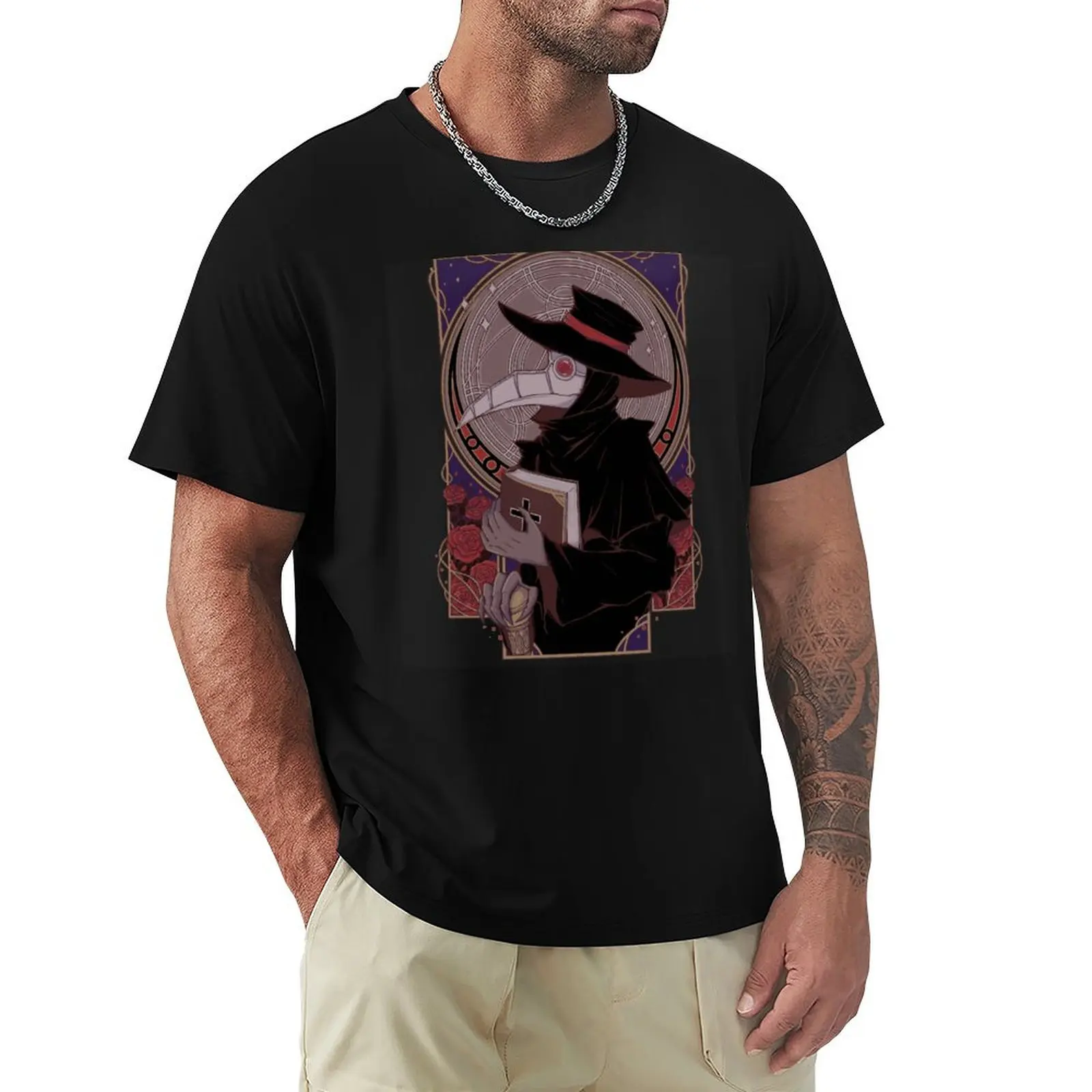 

Футболка «Чумный доктор» в стиле модерно, роскошная дизайнерская одежда, футболки, персонализированные рубашки, футболка большого размера с графическим рисунком для мужчин