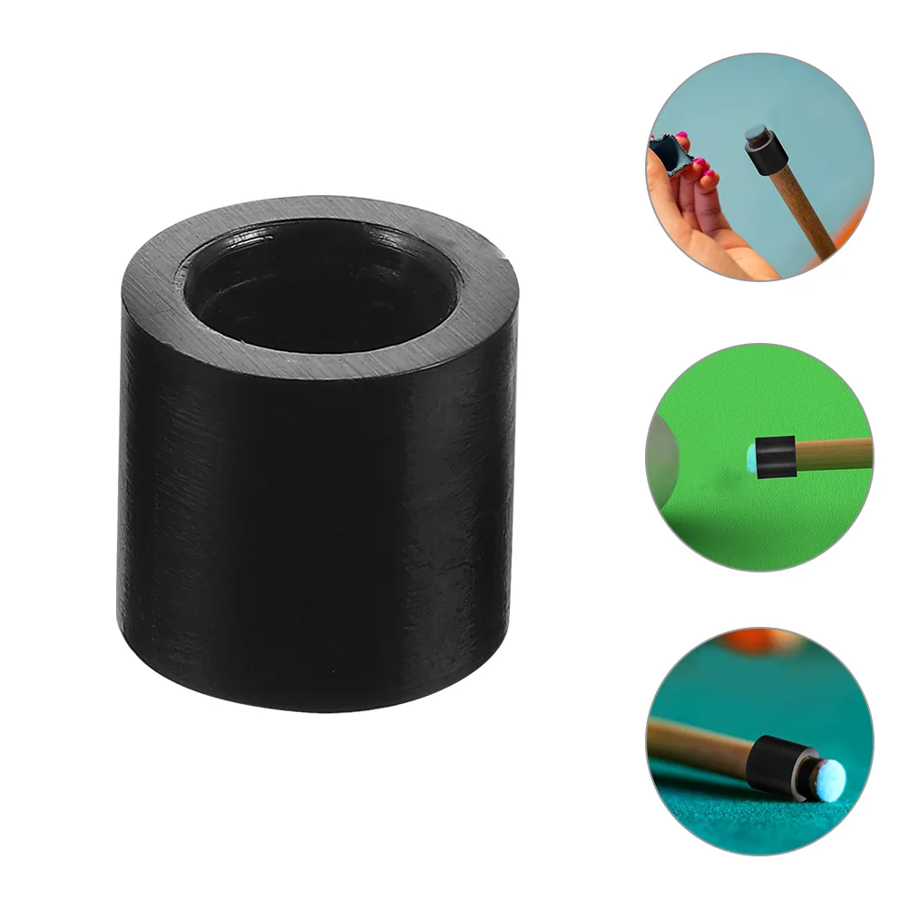 

Snooker Pool Billiards Club Tip Protective Cover Accessories Case Black Ferrules