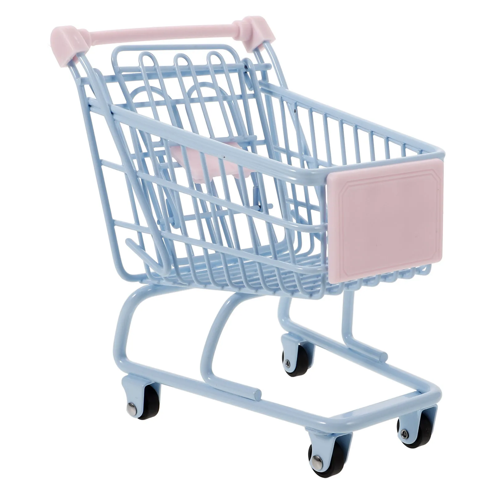 1 قطعة تخزين مكتب صغير للتسوق المصغر لعربة السوبر ماركت تخزين مكتب ديكور المنزل هدية فكرة عربة Playset جمع #4